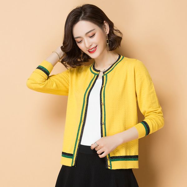 women's knits & tees 2021 spring cashmere cardigan short sweater elegant ladies korean knitted red coat loose casual jacket women, White
women's knits & tees 2021 spring cashmere cardigan short sweater elegant ladies korean knitted red coat loose casual jacket women, White