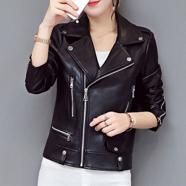 2019 autumn winter warm faux fur short coat women zippers leather jacket ladies slim moto biker basic plush casual outerwear, Black
2019 autumn winter warm faux fur short coat women zippers leather jacket ladies slim moto biker basic plush casual outerwear, Black