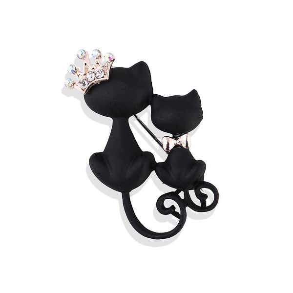 rhinestone alloy an crown size black kitty brooch electroplate brooch pin clothing accessories, Gray
rhinestone alloy an crown size black kitty brooch electroplate brooch pin clothing accessories, Gray