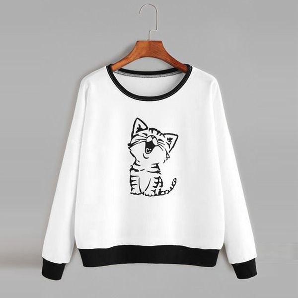 women sweatshirt autumn cat print long sleeve pullover kawaii loose sweatshirt casual sportswear clothes sudadera mujer new, Black
women sweatshirt autumn cat print long sleeve pullover kawaii loose sweatshirt casual sportswear clothes sudadera mujer new, Black