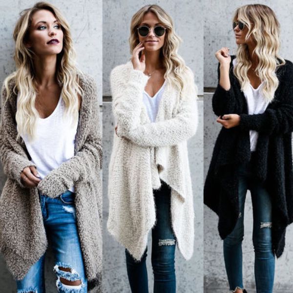fashion winter warm women's long oversized loose knitted sweater cardigan outwear coat new, Black;white
fashion winter warm women's long oversized loose knitted sweater cardigan outwear coat new, Black;white
