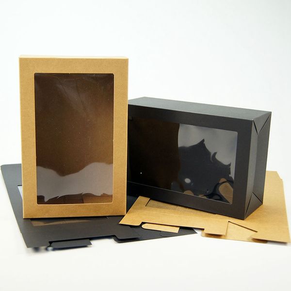gift wrap 10pcs 15x8.5x23cm brown kraft paper box with window packaging carton paperboard
gift wrap 10pcs 15x8.5x23cm brown kraft paper box with window packaging carton paperboard