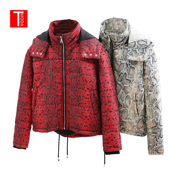 2018 fashion red snake skin print parkas winter women warm jacket female cotton padded coat feminine outerwear ropa de algodon, Tan;black
2018 fashion red snake skin print parkas winter women warm jacket female cotton padded coat feminine outerwear ropa de algodon, Tan;black