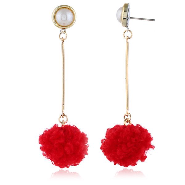european and american fashion creative new wool ball earrings long simple set of cute roll lamb pearl earrings female, Golden
european and american fashion creative new wool ball earrings long simple set of cute roll lamb pearl earrings female, Golden