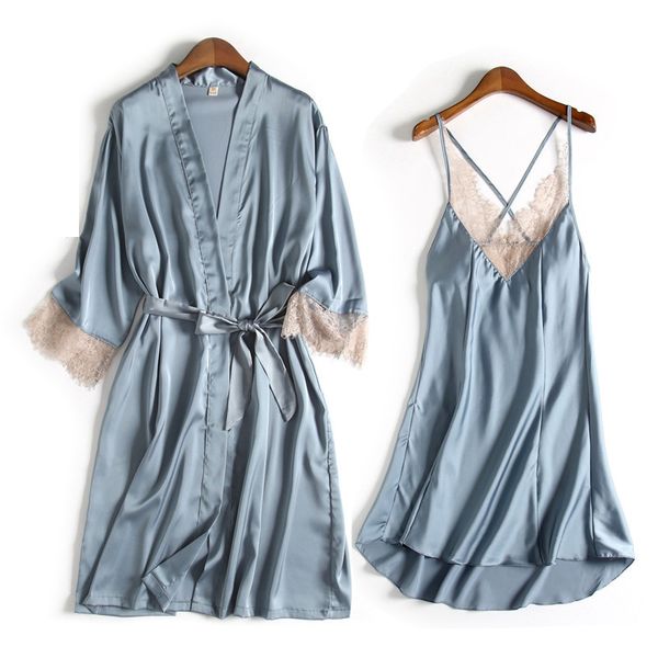 new silk bathrobe satin women robe & gown sets 2019 summer 2 pcs sleep dress robe sleepwear night gown nightdress home wear, Black;red
new silk bathrobe satin women robe & gown sets 2019 summer 2 pcs sleep dress robe sleepwear night gown nightdress home wear, Black;red