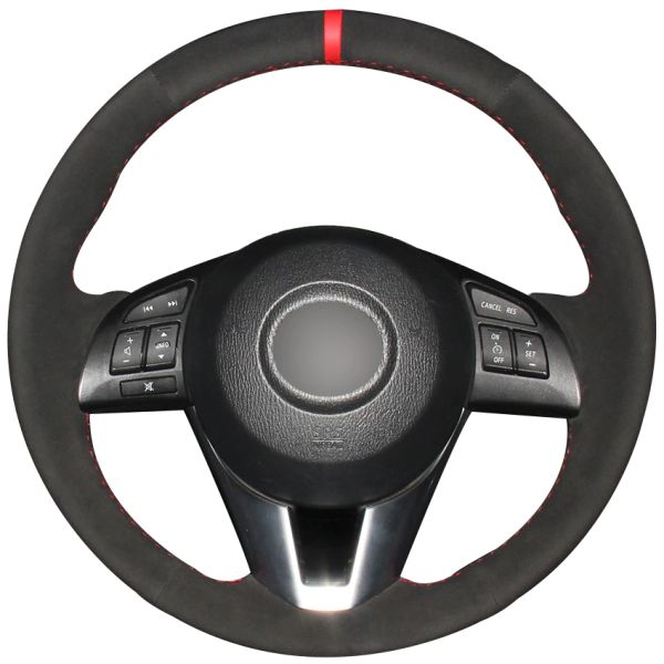 black suede red marker car steering wheel cover for mazda 3 axela mazda 6 atenza mazda 2 cx-3 cx3 cx-5 cx5 scion ia
black suede red marker car steering wheel cover for mazda 3 axela mazda 6 atenza mazda 2 cx-3 cx3 cx-5 cx5 scion ia