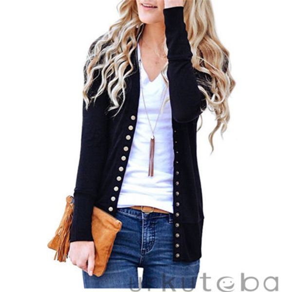 women's knits & tees womens v-neck button down knitwear long sleeve soft basic knit snap regular cardigan solid women clothing, White
women's knits & tees womens v-neck button down knitwear long sleeve soft basic knit snap regular cardigan solid women clothing, White