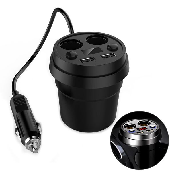 3.1A Dual USB Car Charger Cup Type Charging Voltage Current Display Charger With 2 Cigarette Lighter Socket For Cell Phone Devices Charge
3.1A Dual USB Car Charger Cup Type Charging Voltage Current Display Charger With 2 Cigarette Lighter Socket For Cell Phone Devices Charge