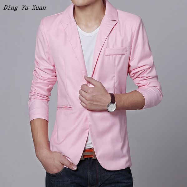 korean style mens casual blazer men autumn slim fit dress suit jacket for men pink black blue grey burgundy formal blazer hombre, White;black
korean style mens casual blazer men autumn slim fit dress suit jacket for men pink black blue grey burgundy formal blazer hombre, White;black
