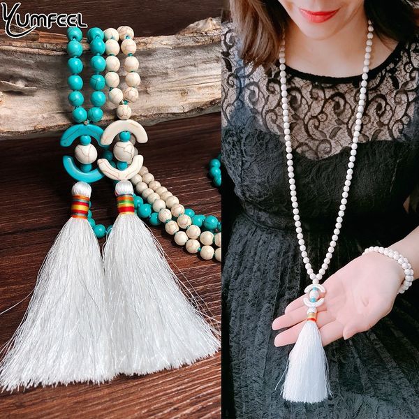yumfeel new hand knotted natural stone long necklace women white tassels beaded necklace jewelry, Silver
yumfeel new hand knotted natural stone long necklace women white tassels beaded necklace jewelry, Silver