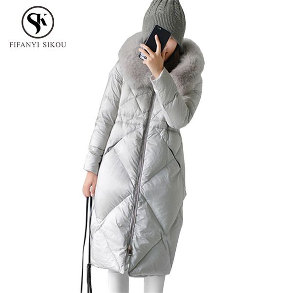 winter long down jacket women fashion natural fur collar hooded coat warm parka female duck down coat outerwear, Black
winter long down jacket women fashion natural fur collar hooded coat warm parka female duck down coat outerwear, Black
