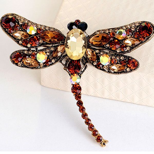 new crystal vintage dragonfly brooches for women insect brooch pin fashion dress coat accessories cute jewelry ing, Gray
new crystal vintage dragonfly brooches for women insect brooch pin fashion dress coat accessories cute jewelry ing, Gray