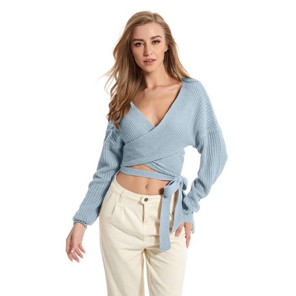 women autumn winter casual solid colorful criss cross v-neck pullover sweater lady fashion sweater with new brand, White;black
women autumn winter casual solid colorful criss cross v-neck pullover sweater lady fashion sweater with new brand, White;black