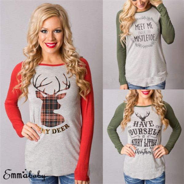 thefound fashion women long sleeve deer pacthwork shirt casual christmas tee t-shirt, White
thefound fashion women long sleeve deer pacthwork shirt casual christmas tee t-shirt, White
