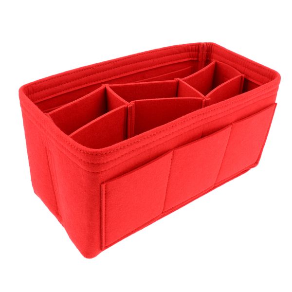 felt insert bag organizer bag in bag for handbag purse organizer accessories, Black;red
felt insert bag organizer bag in bag for handbag purse organizer accessories, Black;red