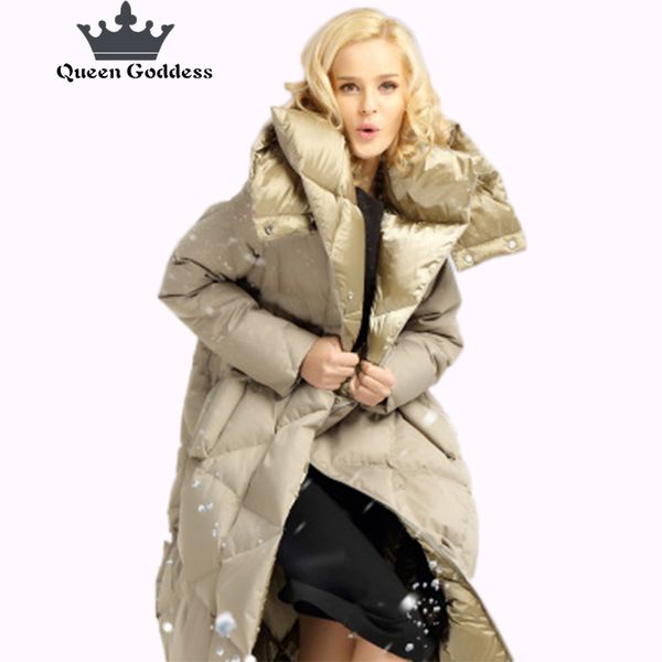 2017 queen goddess design for cocoon coat winter long duck down jacket women high quilty parkas outwear hooded clothing, Black
2017 queen goddess design for cocoon coat winter long duck down jacket women high quilty parkas outwear hooded clothing, Black