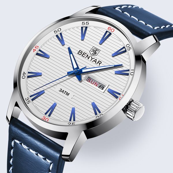new benyar watches men leather quartz watch fashion week date watch reloj hombre sport clock male relogio masculino, Slivery;brown
new benyar watches men leather quartz watch fashion week date watch reloj hombre sport clock male relogio masculino, Slivery;brown