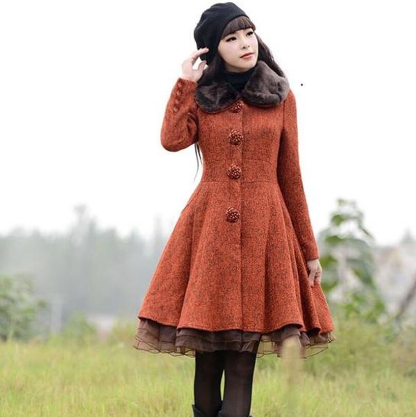 2019 winter slim long-sleeve wool coat jacket women vintage plus size single breasted woolen coats with fur collar s-3xl w803, Black
2019 winter slim long-sleeve wool coat jacket women vintage plus size single breasted woolen coats with fur collar s-3xl w803, Black