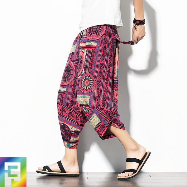 men's pants casual cropped large size loose bloomers vintage summer wide-leg harem streetwear hip-hop sweatpants, Black
men's pants casual cropped large size loose bloomers vintage summer wide-leg harem streetwear hip-hop sweatpants, Black