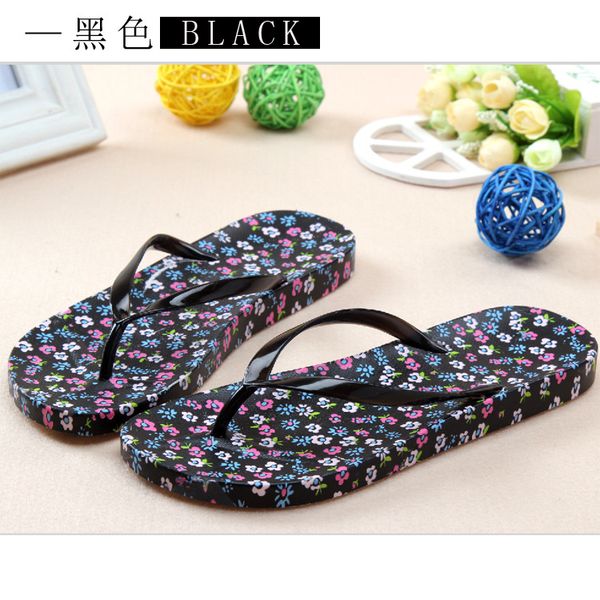 2019 summer cute small floral flip-flops korean couple flat female plastic rubber beach slip sandals wholesale, Black
2019 summer cute small floral flip-flops korean couple flat female plastic rubber beach slip sandals wholesale, Black