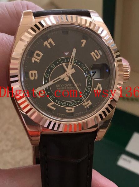 AAA Quality Mens Watch Sky-Dweller 18K Rose Gold Chocolate Arabic Dial Leather Bands Movement Automatic Men's Wrist Watches Original Box
AAA Quality Mens Watch Sky-Dweller 18K Rose Gold Chocolate Arabic Dial Leather Bands Movement Automatic Men's Wrist Watches Original Box