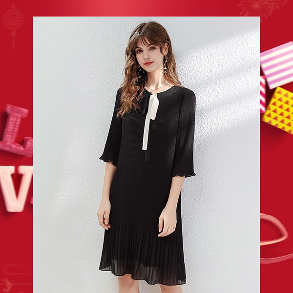 casual dresses spring 2021 collection boutique ladies round collar pure color falbala temperament women chiffon dress 63367, Black;gray
casual dresses spring 2021 collection boutique ladies round collar pure color falbala temperament women chiffon dress 63367, Black;gray
