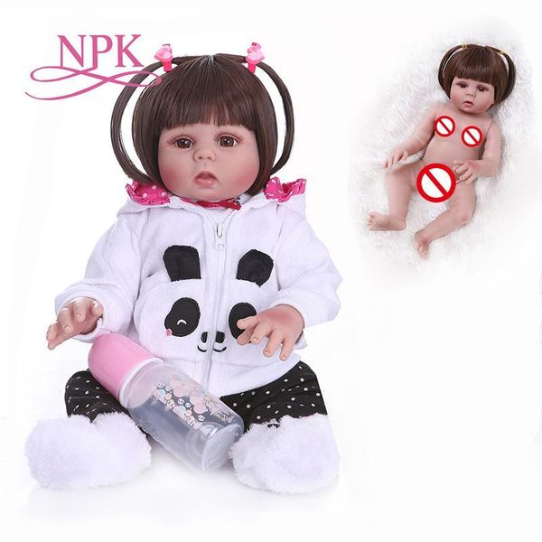 straight hair 48cm bebe doll reborn toddler doll girl in panda dress full body soft silicone realistic flexible baby bath toy y200413
straight hair 48cm bebe doll reborn toddler doll girl in panda dress full body soft silicone realistic flexible baby bath toy y200413
