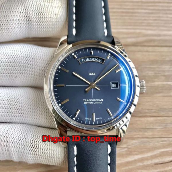 v7 watch 43mm transocean day & date cal.45 automatic mens watch a453109t/c921(a45310) blue dial leather strap ladys watches, Slivery;brown
v7 watch 43mm transocean day & date cal.45 automatic mens watch a453109t/c921(a45310) blue dial leather strap ladys watches, Slivery;brown