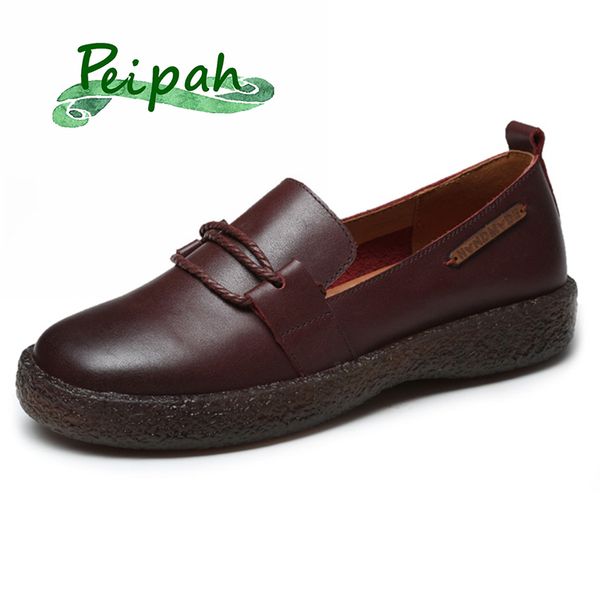 peipah handmade woman's genuine leather loafers shoes woman retro women flats casual slip on female boat cross-tied footwear, Black
peipah handmade woman's genuine leather loafers shoes woman retro women flats casual slip on female boat cross-tied footwear, Black
