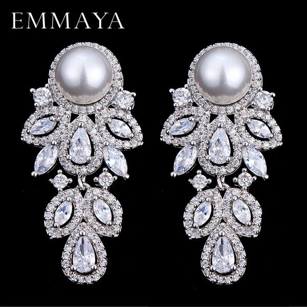 emmaya fashion pearl earring 2018 new austrian crystal cz crystal stud earrings jewelry for women mom gift, Golden;silver
emmaya fashion pearl earring 2018 new austrian crystal cz crystal stud earrings jewelry for women mom gift, Golden;silver