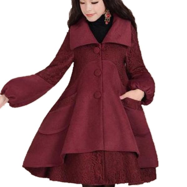 vintage lace patchwork woolen coat women lantern sleeve cloak lapel long wool blends coat plus size 3xl, Black
vintage lace patchwork woolen coat women lantern sleeve cloak lapel long wool blends coat plus size 3xl, Black