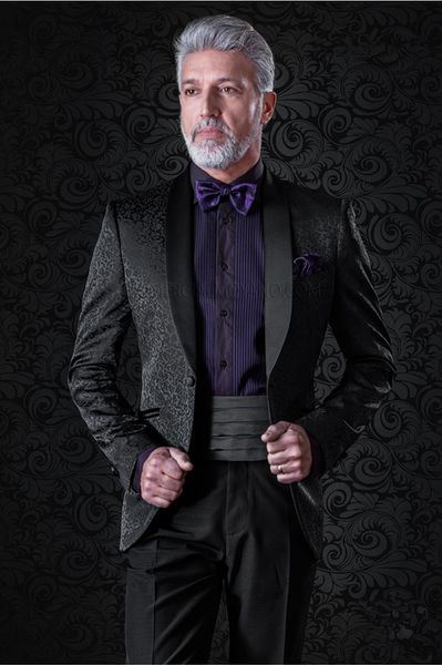 classic jacquard shawl lapel wedding tuxedos slim fit suits for men groomsmen suit two pieces prom formal suits (jacket+pants) 807, Black;gray
classic jacquard shawl lapel wedding tuxedos slim fit suits for men groomsmen suit two pieces prom formal suits (jacket+pants) 807, Black;gray