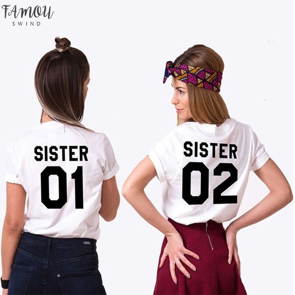 women summer t shirt friends t shirt sister 01 sister 02 print tee shirt short sleeve polyester tee casual sister, White
women summer t shirt friends t shirt sister 01 sister 02 print tee shirt short sleeve polyester tee casual sister, White