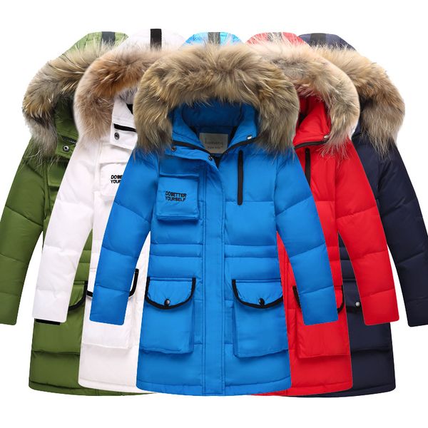 boys girls duck down jackets children russian winter long sections thickening outerwear coats girl fur collar down & parkas, Blue;gray
boys girls duck down jackets children russian winter long sections thickening outerwear coats girl fur collar down & parkas, Blue;gray