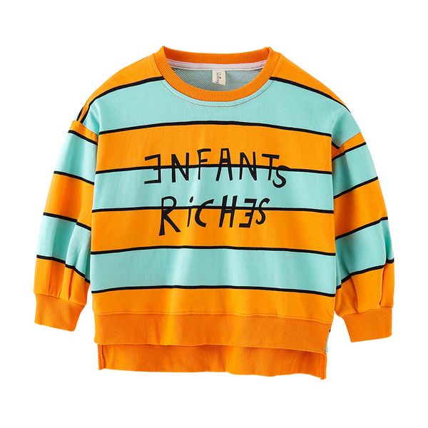 2019 autumn new fashion girls novelty colorful striped sweater girls comfortable casual wild trousers boutique round neck shirt, Blue
2019 autumn new fashion girls novelty colorful striped sweater girls comfortable casual wild trousers boutique round neck shirt, Blue