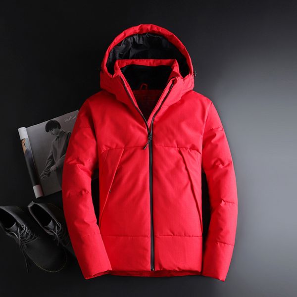 2019 new winter warm thicken solid men's hooded parkas casual male slim zipper pocket down coat jackets, Black
2019 new winter warm thicken solid men's hooded parkas casual male slim zipper pocket down coat jackets, Black