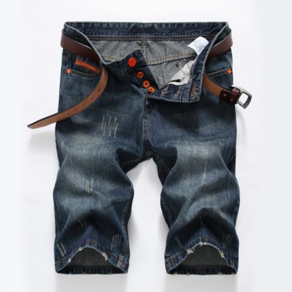 new fashionable men's denim shorts european and american men's men's five-cent trousers style jeans style sale, Blue
new fashionable men's denim shorts european and american men's men's five-cent trousers style jeans style sale, Blue