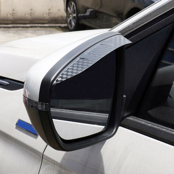 

car styling outer rear view mirror rain shield guard cover trim 2pcs abs for peugeot 3008 gt 2016-2018 / 5008 gt 2017-2018