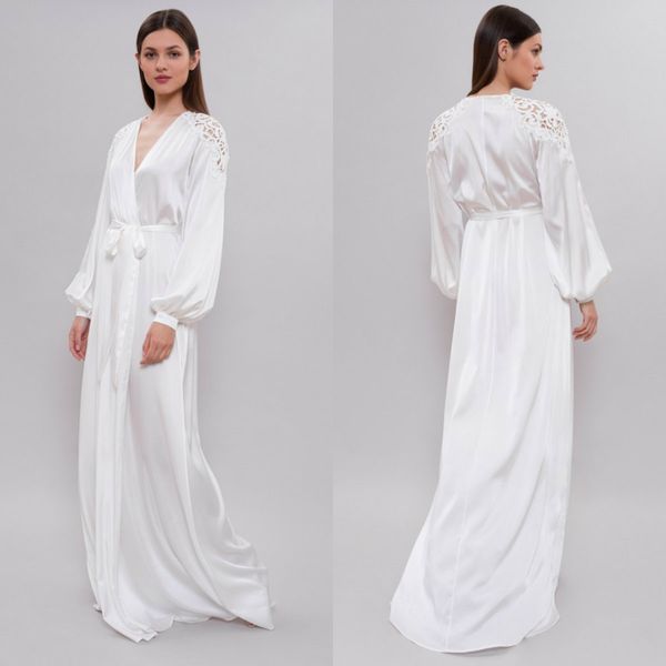 white silk bathrobe for bridal lingerie nightgown pajamas sleepwear womens winter dressing gowns housecoat nightwear lounge wear, White;pink
white silk bathrobe for bridal lingerie nightgown pajamas sleepwear womens winter dressing gowns housecoat nightwear lounge wear, White;pink