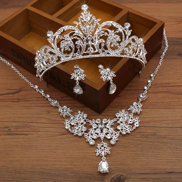 bridal accessories bride jewelry sets tiara rhinestone necklace crown earring new arrival 4 pieces headpieces ing, Silver
bridal accessories bride jewelry sets tiara rhinestone necklace crown earring new arrival 4 pieces headpieces ing, Silver