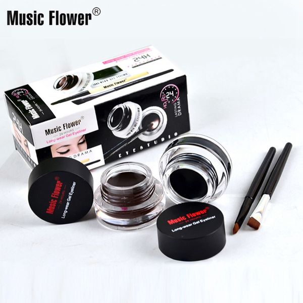 music flower brand black waterproof eyeliner gel makeup cosmetic gel eye liner with brush 24 hours long-lasting for women
music flower brand black waterproof eyeliner gel makeup cosmetic gel eye liner with brush 24 hours long-lasting for women