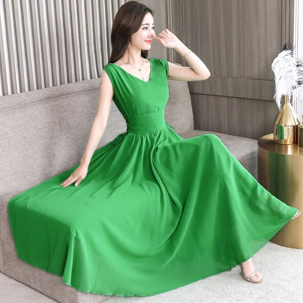 summer designer runway green solid v neck long maxi dress high waist women robe vestidos elegant office work dresses, Black;gray
summer designer runway green solid v neck long maxi dress high waist women robe vestidos elegant office work dresses, Black;gray