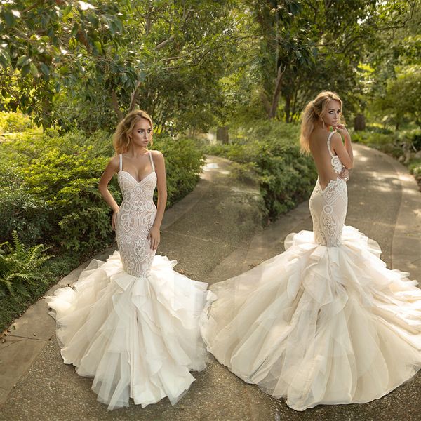 naama anat mermaid wedding dresses 2020 lace 3d-floral appliques slim bridal gowns backless sweep train wedding dress robes de mariée, White
naama anat mermaid wedding dresses 2020 lace 3d-floral appliques slim bridal gowns backless sweep train wedding dress robes de mariée, White
