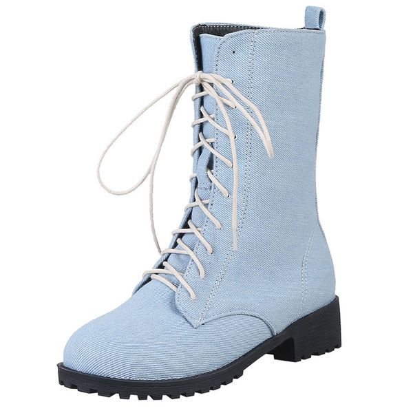 2019 new women fashion boots winter shoes with lace-up mid-calf solid denim low heels round toe boots mujer shoes snow, Black
2019 new women fashion boots winter shoes with lace-up mid-calf solid denim low heels round toe boots mujer shoes snow, Black