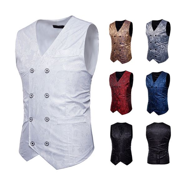 mens slim fit single breasted suit vest 2019 brand new formal dress business wedding vest waistcoat men solid color gilet homme, Black;white
mens slim fit single breasted suit vest 2019 brand new formal dress business wedding vest waistcoat men solid color gilet homme, Black;white