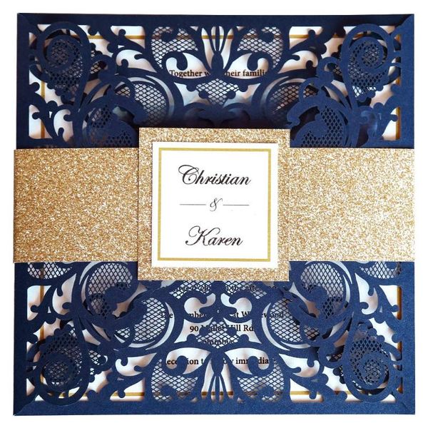50шт на заказ navy blue square laser cut блеск золотые свадебные приглашения с конверт для свадьбы, вечеринки
50шт на заказ navy blue square laser cut блеск золотые свадебные приглашения с конверт для свадьбы, вечеринки