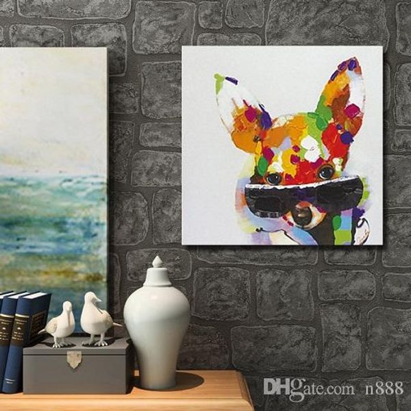 HandPainted Cool Animal color dog with glass Art Painting Modern Abstract Oil Painting On Canvas Decoration for Room Home DecoA128
HandPainted Cool Animal color dog with glass Art Painting Modern Abstract Oil Painting On Canvas Decoration for Room Home DecoA128