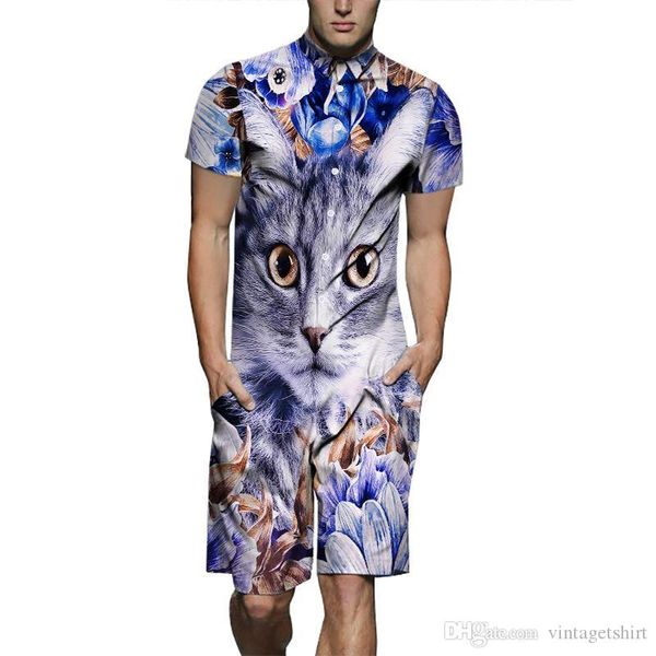 mens 3d cat designer suits one piece shirts shorts 2pcs clothing sets short sleeved, Gray
mens 3d cat designer suits one piece shirts shorts 2pcs clothing sets short sleeved, Gray