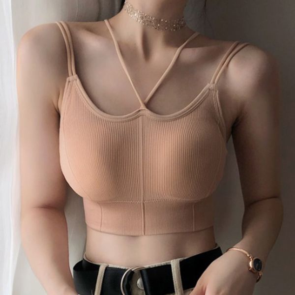 women's tank bralette underwear for female sleeveless camis intimates lingerie camisole femme front strap crop women, Black;white
women's tank bralette underwear for female sleeveless camis intimates lingerie camisole femme front strap crop women, Black;white