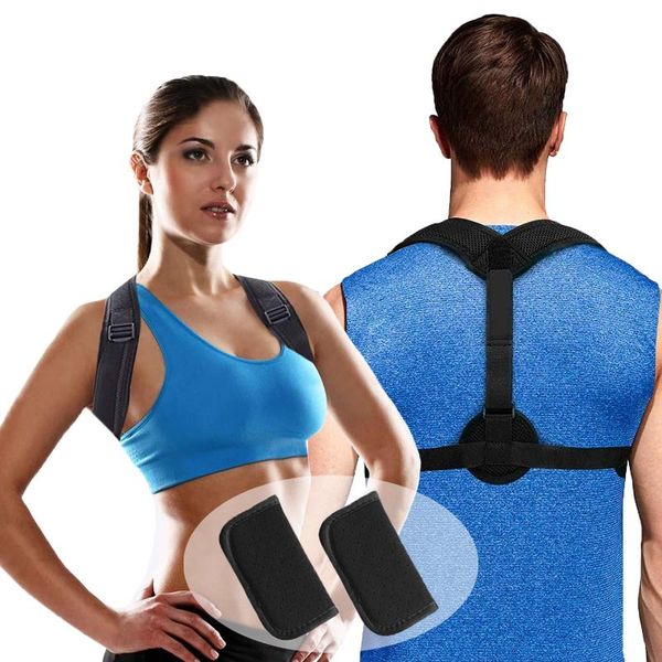 back support posture corrector adjustable belt clavicle spine shoulder brace lumbar correction for men women kids, Black;blue
back support posture corrector adjustable belt clavicle spine shoulder brace lumbar correction for men women kids, Black;blue